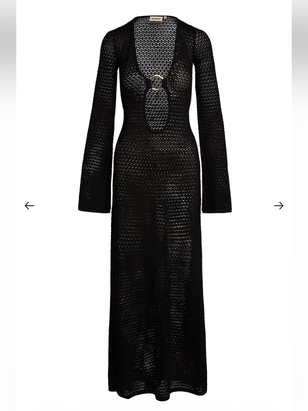 Monday Swimwear Montego Dress - Black Lace Crochet